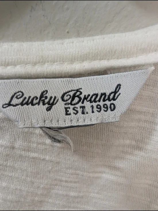 Lucky Brand White Embroidered Scoop Neck Tank - Picture 3 of 4